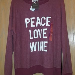 Peace Love And Wine sweatshirt!
